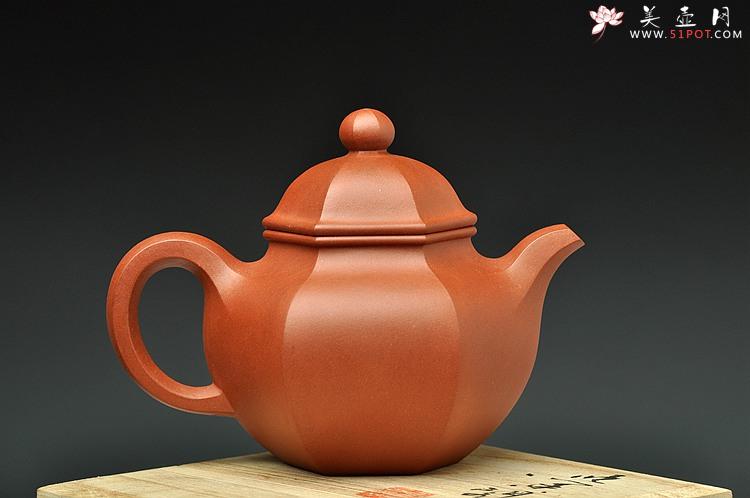 紫砂壶图片：线条流畅 细节处理干净利索 全手六方掇球 - 美壶网