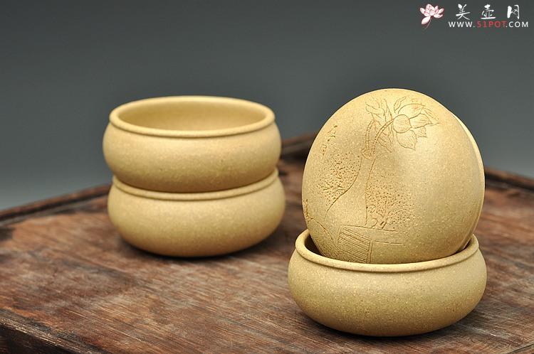 紫砂壶图片：围棋杯 佛手花瓶 古雅圆润 品味优质本山段 - 美壶网