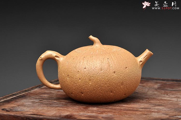 紫砂壶图片：蔡岩峰代表作 古拙中透灵气 全手工橘瓜 肌理丰润 - 美壶网