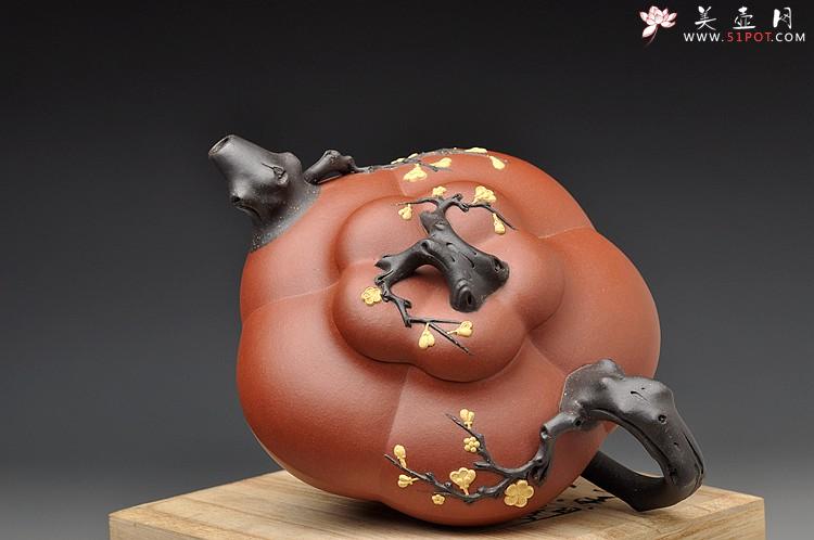 紫砂壶图片：单志萍新品 老味十足  大上合梅 - 美壶网