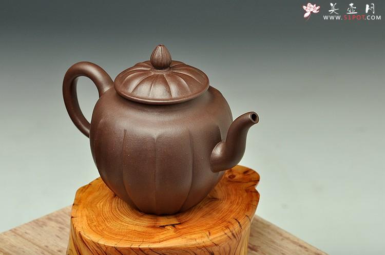 紫砂壶图片：挺拔俊秀 做工精致  全手筋囊佳器 金瓜 - 美壶网