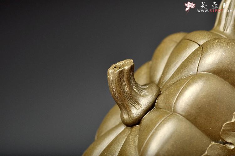 紫砂壶图片：原创作品 绿泥冬瓜 灵巧曼妙 贴叶精湛 孙伟强张新亚合作 - 美壶网