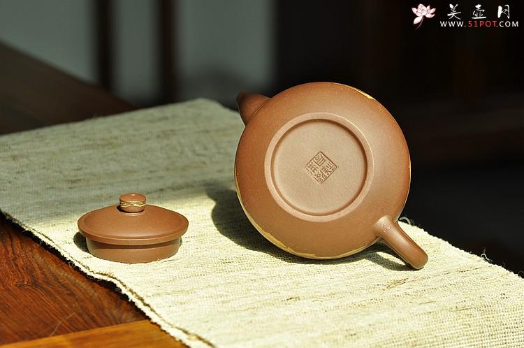 紫砂壶图片：通透绞泥  端庄周正  实用佳品  汉韵壶 - 美壶网