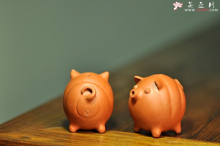 紫砂壶图片：全手工茶宠 文房水注~ 独角兽和短嘴小猪~ - 美壶网