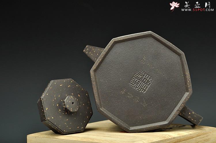 紫砂壶图片：史金妹晋级工艺师原款作品 全手工聚福八方 铺砂迷人 - 美壶网