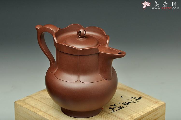 紫砂壶图片：挺拔俊秀  全手莲花僧帽 精工佳作 嵌盖 - 美壶网