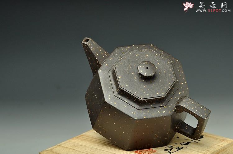 紫砂壶图片：史金妹晋级工艺师原款作品 全手工聚福八方 铺砂迷人 - 美壶网