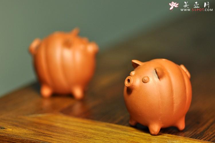 紫砂壶图片：全手工茶宠 文房水注~ 独角兽和短嘴小猪~ - 美壶网