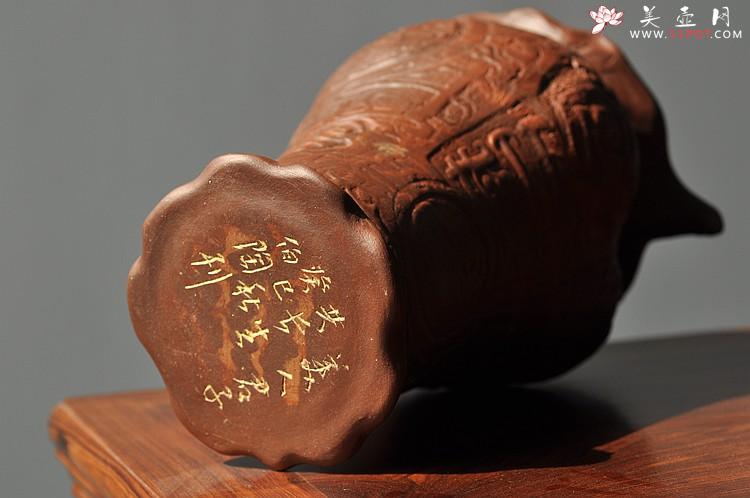 紫砂壶图片：美人君子共长生o(∩_∩)o  青铜风格之全手美人瓶  - 美壶网