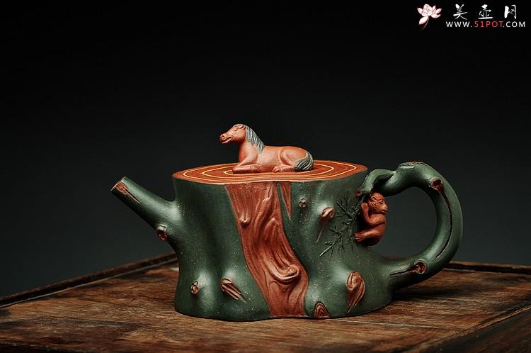 紫砂壶图片：恭贺新春 造型独特 构思巧妙  马上封侯 送礼自玩佳品~ - 美壶网