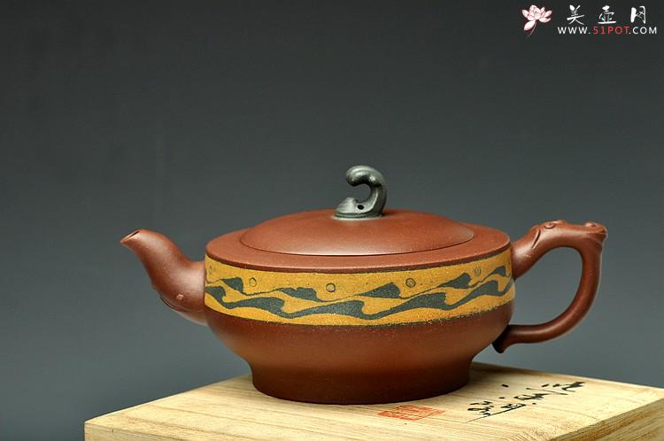 紫砂壶图片：闵祥君经典代表作 三色通透胶泥 颇具难度  大碧浪 - 美壶网