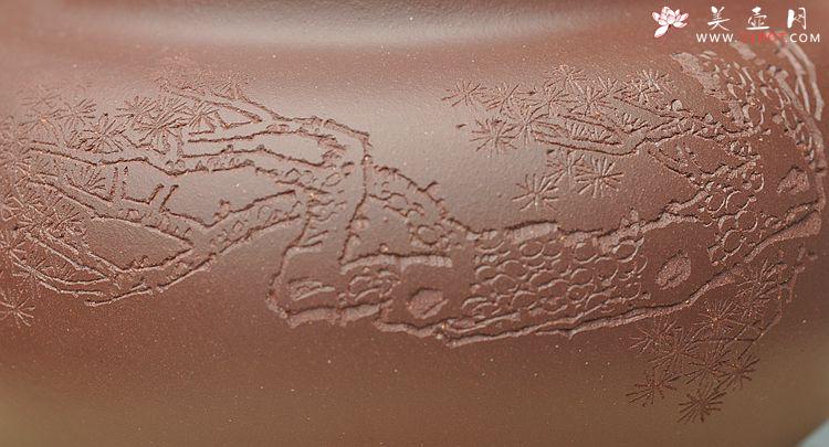 紫砂壶图片：张听刚装饰 双刀老辣 饱满大气 全手大掇只 - 美壶网