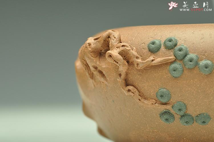 紫砂壶图片：全手松段水盂 文房雅玩 - 美壶网