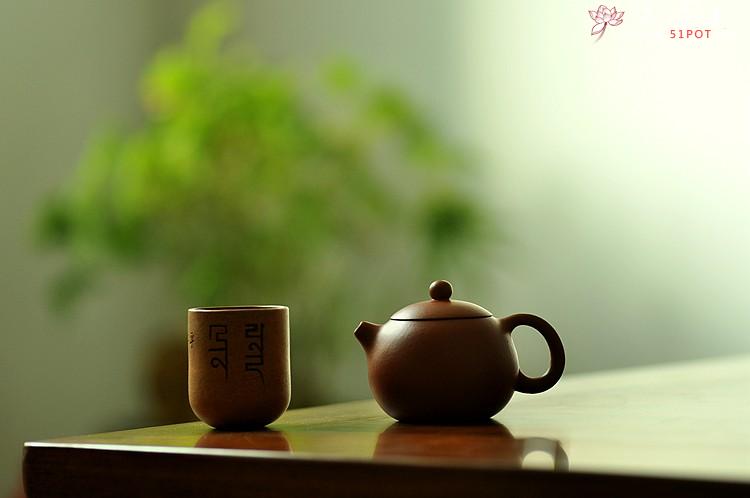 紫砂壶图片：秋冬款o(∩_∩)o 一手迷你壶 优质朱泥 娇小西施 - 美壶网