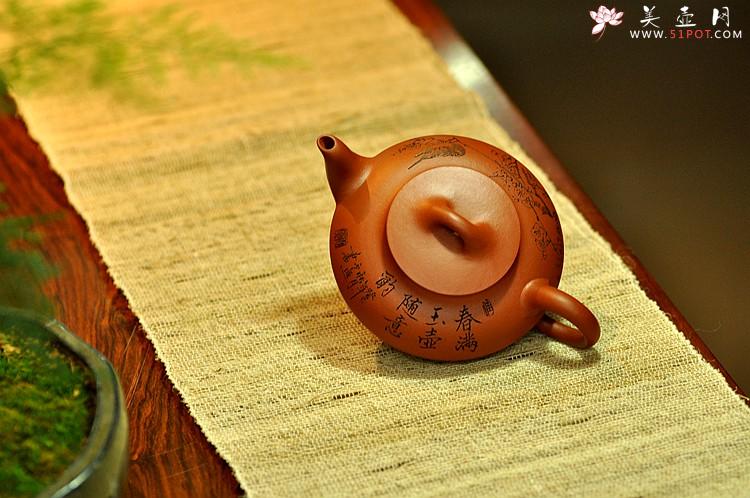 紫砂壶图片：文气佳作 线条优美 富有逸趣 值得雅藏 红泥合欢 - 美壶网