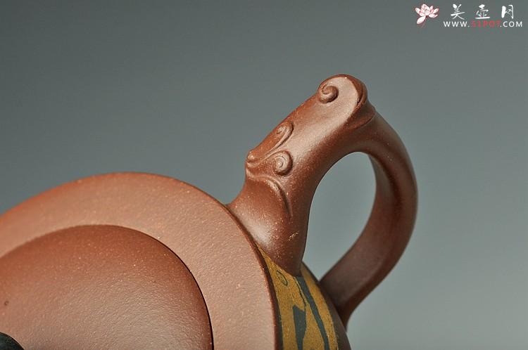 紫砂壶图片：闵祥君经典代表作 三色通透胶泥 颇具难度  大碧浪 - 美壶网