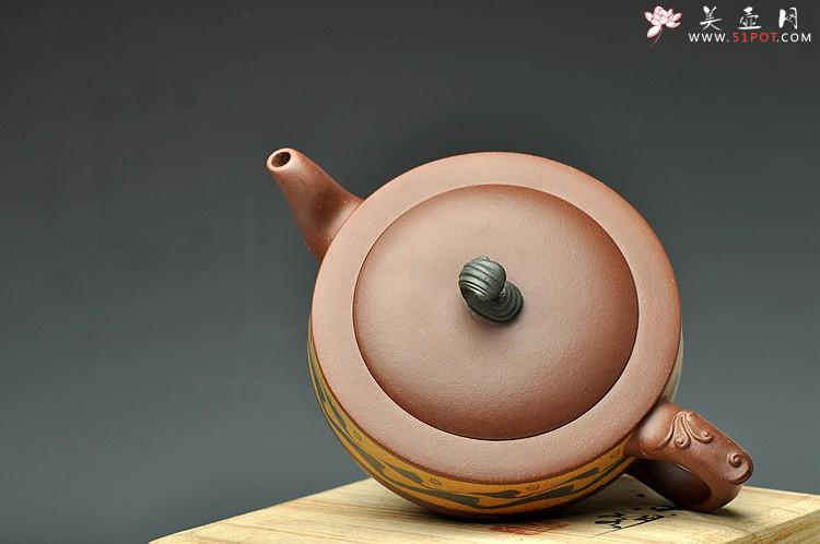 紫砂壶图片：闵祥君经典代表作 三色通透胶泥 颇具难度  大碧浪 - 美壶网