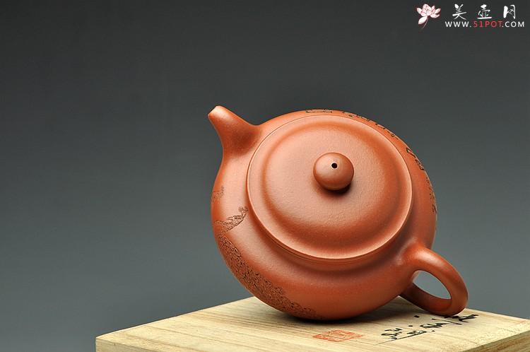 紫砂壶图片：谭华斌近作 传统实用 全手凤凰仿古 细刻入丝 - 美壶网