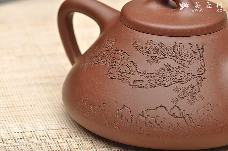 紫砂壶图片：张听刚装饰 文气十足 周路健经典代表作 全手子冶石瓢 - 美壶网