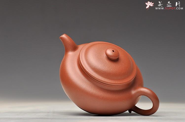 紫砂壶图片：徐家风格 舒展温润 扁而不僵  全手扁掇只 优质红清水 - 美壶网