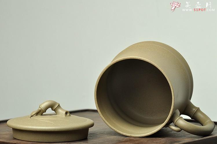 紫砂壶图片：厚重大气 居不可无竹 清韵杯 精品老紫泥and黄龙源青段 不接受定做 - 美壶网