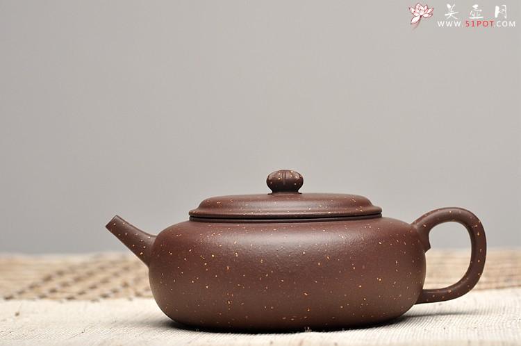 紫砂壶图片：紫泥铺砂 大口适合绿茶 全手葵璧 优美雅致 - 美壶网