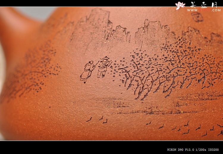 紫砂壶图片：实用经典 文气十足  五福石瓢之全手降坡泥子冶石瓢 - 美壶网