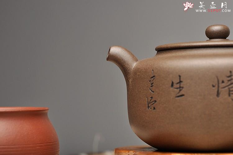 紫砂壶图片：王建源、王宝鹏联袂装饰 黄玲玲执刀 瞿斌全手新品 君缘 文人壶 - 美壶网