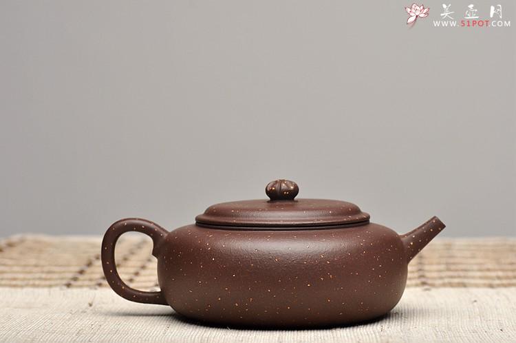 紫砂壶图片：紫泥铺砂 大口适合绿茶 全手葵璧 优美雅致 - 美壶网