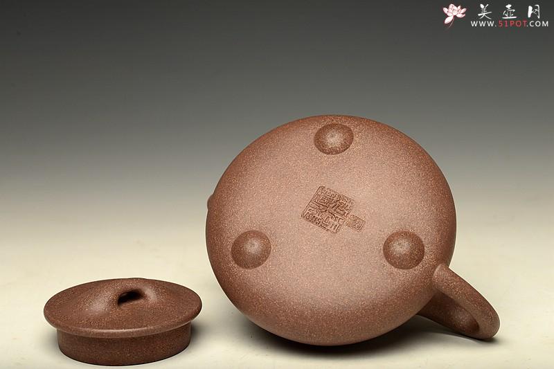 紫砂壶图片：难得老紫泥调砂 器形端庄大气  全手霸王瓢 满瓢 - 美壶网