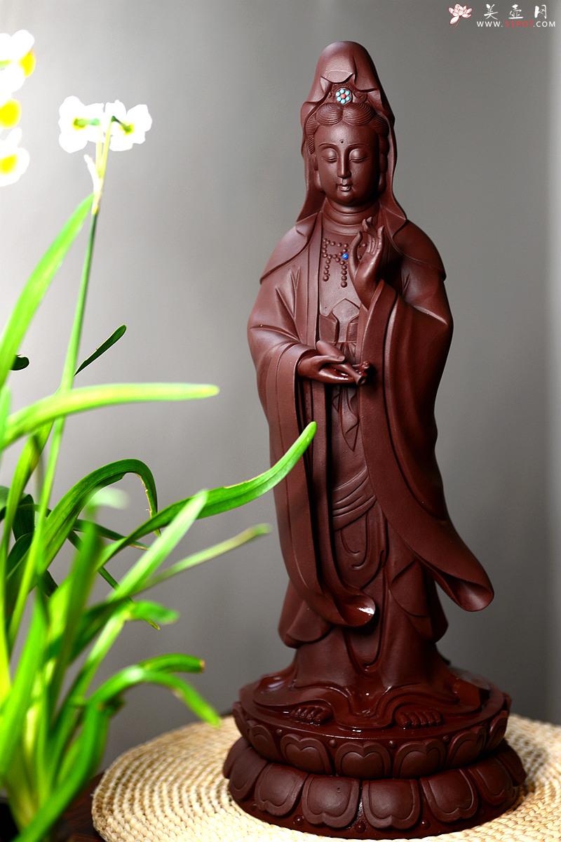 紫砂壶图片:精品雕塑 观音 神态细腻 - 美壶网