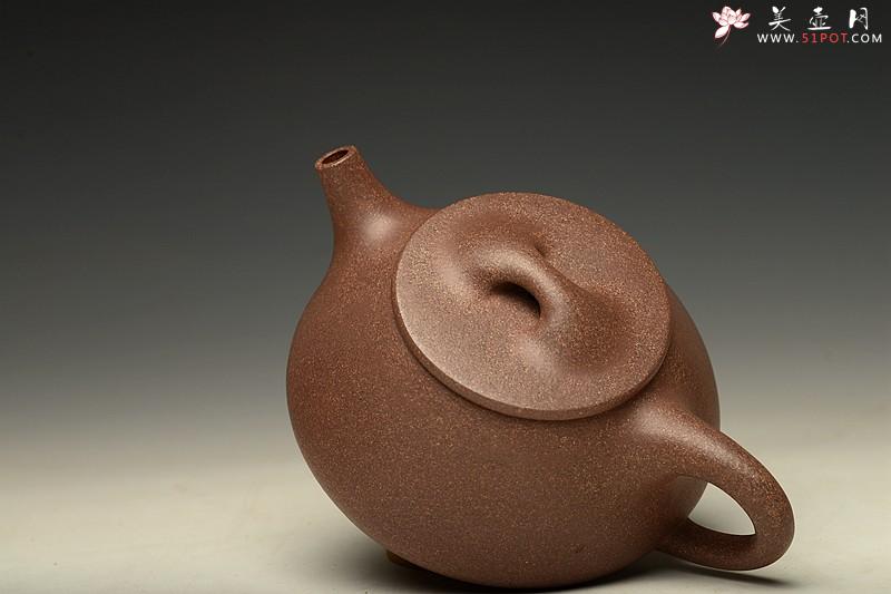 紫砂壶图片：难得老紫泥调砂 器形端庄大气  全手霸王瓢 满瓢 - 美壶网