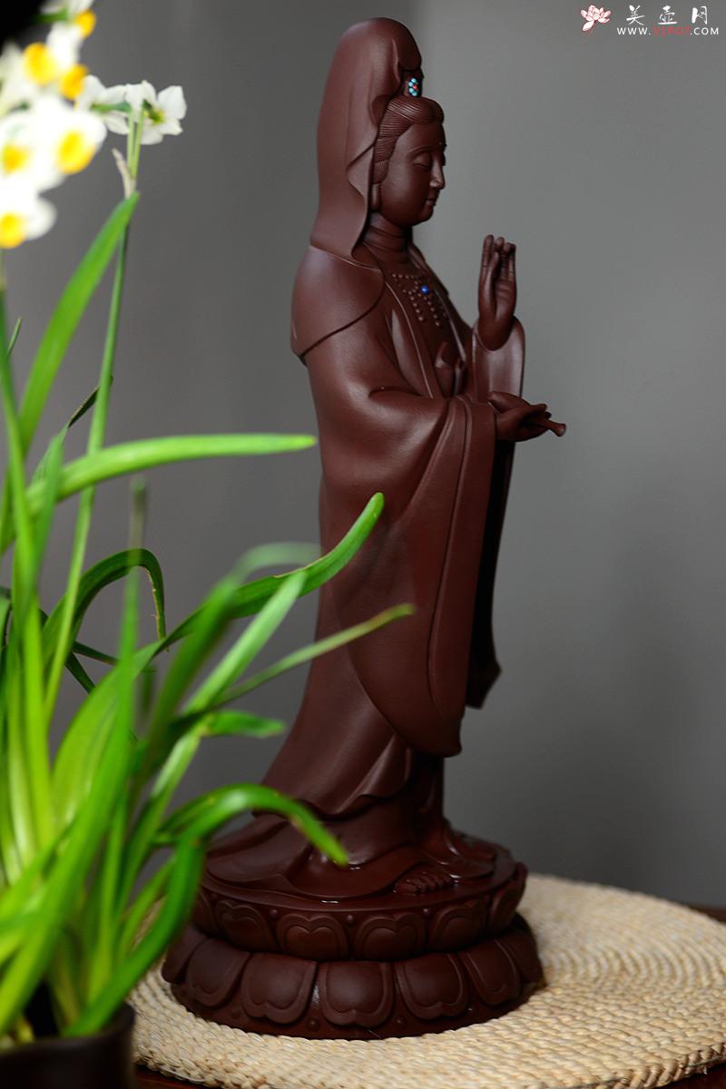 紫砂壶图片:精品雕塑 观音 神态细腻 - 美壶网