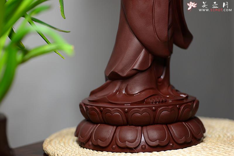 紫砂壶图片:精品雕塑 观音 神态细腻 - 美壶网