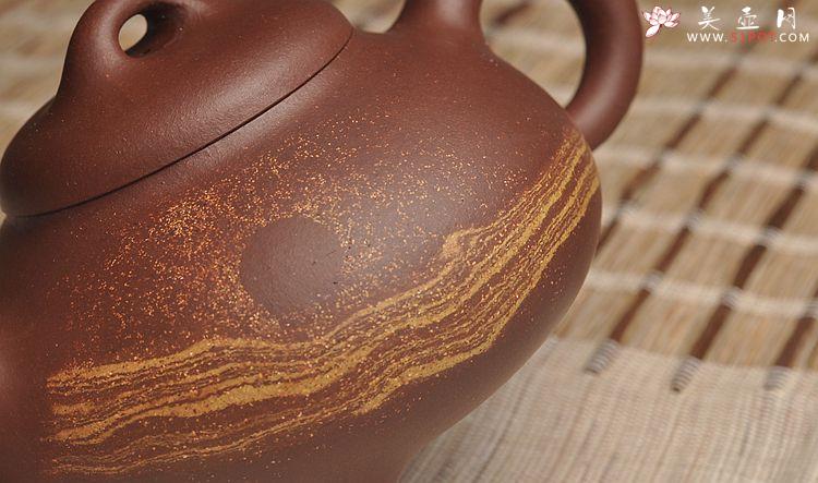 紫砂壶图片：通透绞泥之石瓢 - 美壶网