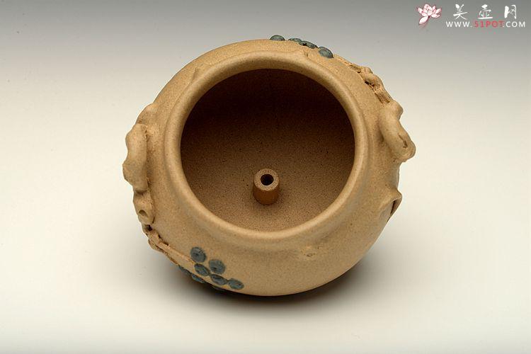 紫砂壶图片：全手松段香炉  文房雅玩 - 美壶网