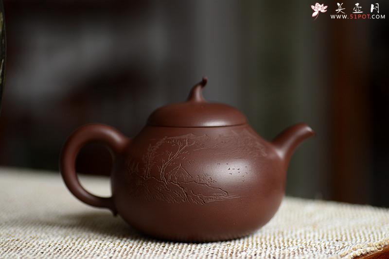 紫砂壶图片：生机曼妙 温润如玉 全手匏瓜 优质老紫泥 - 美壶网