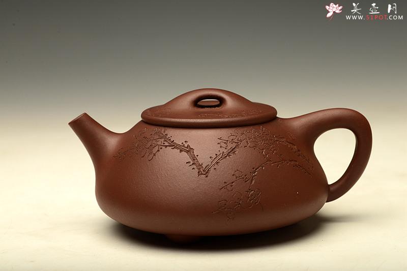 紫砂壶图片：全手满瓢 陆轶舟装饰通转梅花 劲道小霸王o(∩_∩)o  - 美壶网