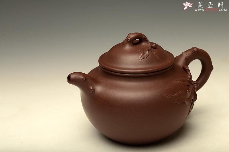 紫砂壶图片：大品花货 寓意吉祥 全手大寿桃 饱满大气 - 美壶网