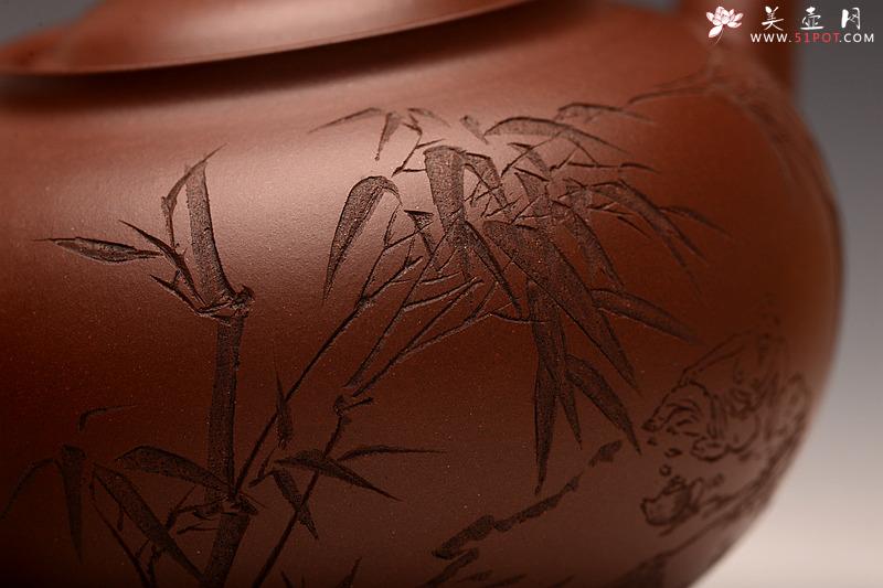 紫砂壶图片：高湘君大品全手点犀壶 李兆濂装饰 饱满大气 传统经典 - 美壶网