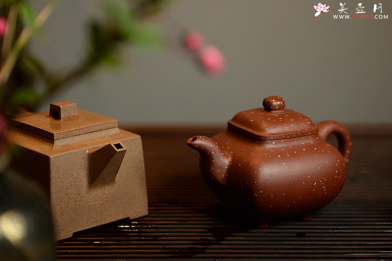 紫砂壶图片：醉美巧克力o(∩_∩)o  方圆之美 全手铺砂传炉 - 美壶网
