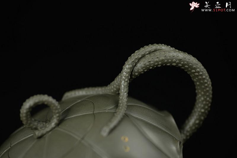 紫砂壶图片：紫砂臻品 荷叶微卷有清香之和合套壶 孙伟强张新亚合作 至美清廉 - 美壶网