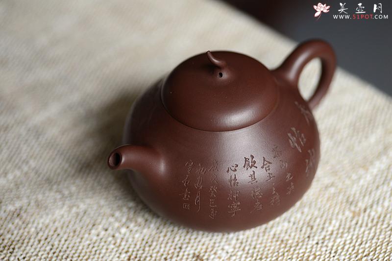 紫砂壶图片：生机曼妙 温润如玉 全手匏瓜 优质老紫泥 - 美壶网