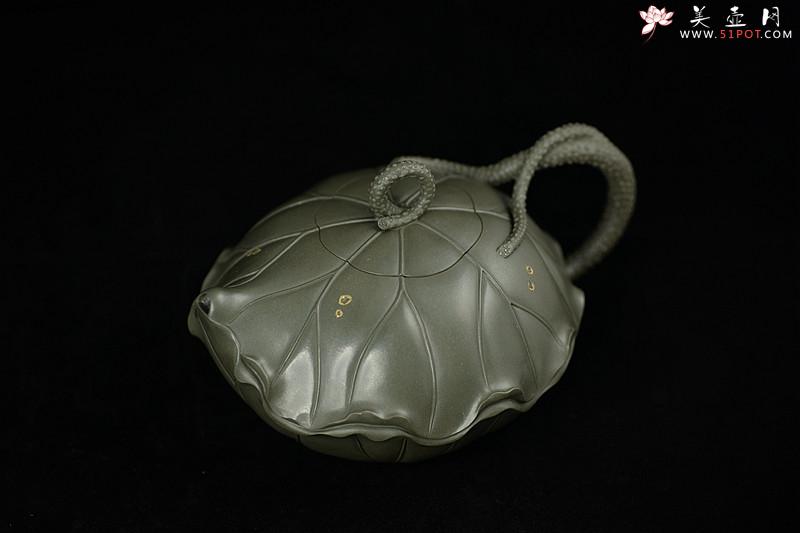 紫砂壶图片：紫砂臻品 荷叶微卷有清香之和合套壶 孙伟强张新亚合作 至美清廉 - 美壶网