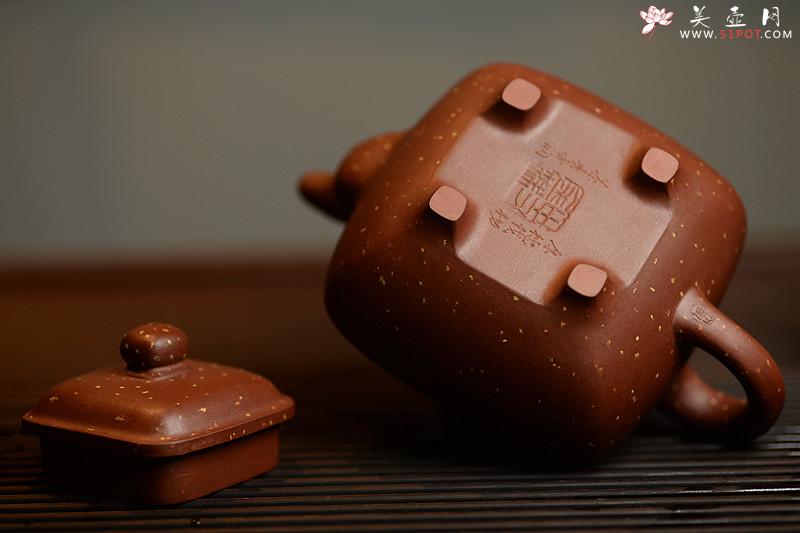 紫砂壶图片：醉美巧克力o(∩_∩)o  方圆之美 全手铺砂传炉 - 美壶网