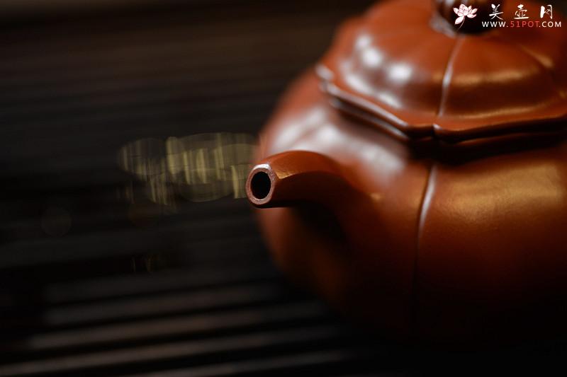 紫砂壶图片：酒虎甲午新作 难度极大  全手工朱泥葵仿古 - 美壶网