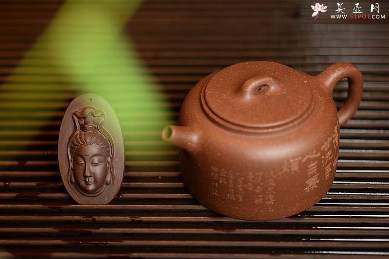 紫砂壶图片:汲深泉,清而甘;洗吾心,无忧烦~ 优质降坡泥 全手井泉 文人壶 - 美壶网