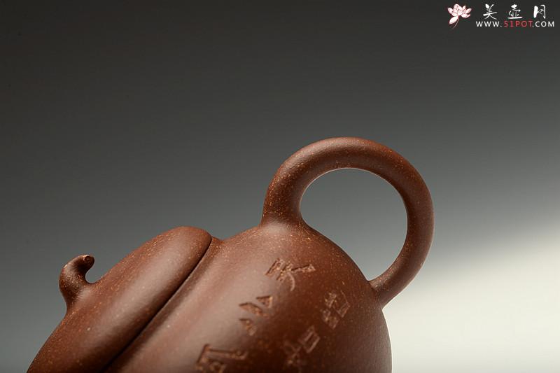 紫砂壶图片：薄胎雅品 天地小如瓜好事唯茗茶 全手一捺底玉瓜 优质降坡泥 - 美壶网