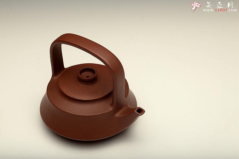 紫砂壶图片：潘小东甲午年新作 潜力派 全手玉带提梁 智行方圆 颇有难度 - 美壶网