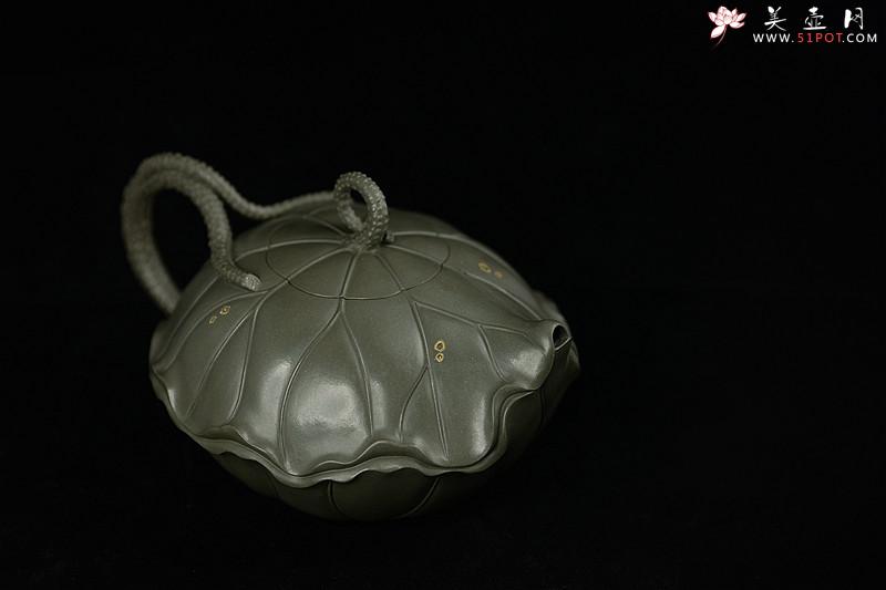 紫砂壶图片：紫砂臻品 荷叶微卷有清香之和合套壶 孙伟强张新亚合作 至美清廉 - 美壶网